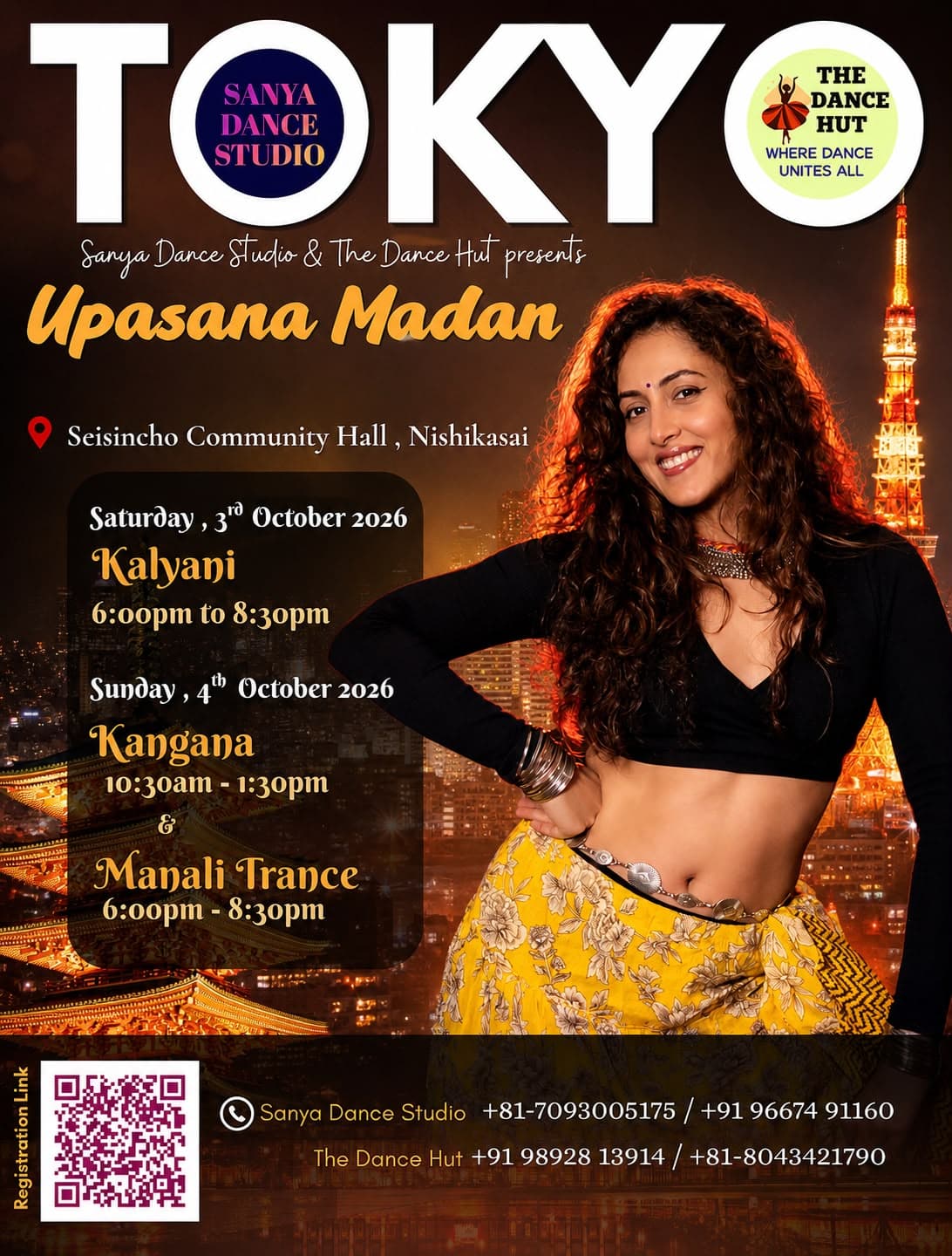 Upasana Madan workshop poster, Tokyo