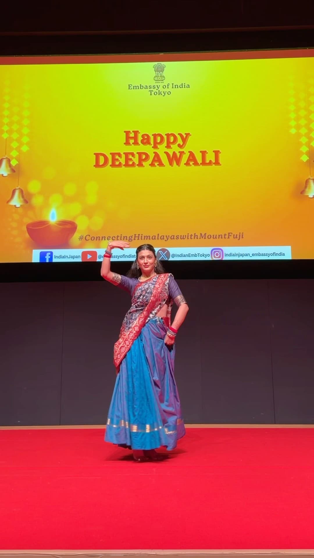 Indian Embassy - Pinga - solo semi-classical folk act for the Diwali celebration, Semi-Classical & Folk performance by Sanya Ohri